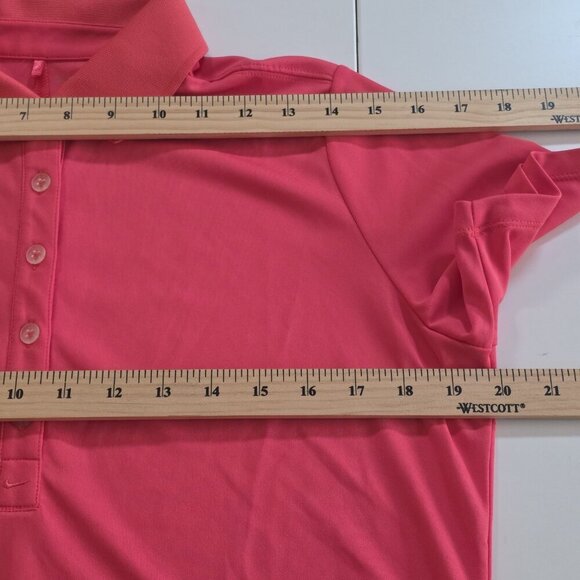 Nike Golf Polo Tour Performance Golf Polo Womens L Pink Dri Fit SS Stretch Sport - Picture 5 of 13